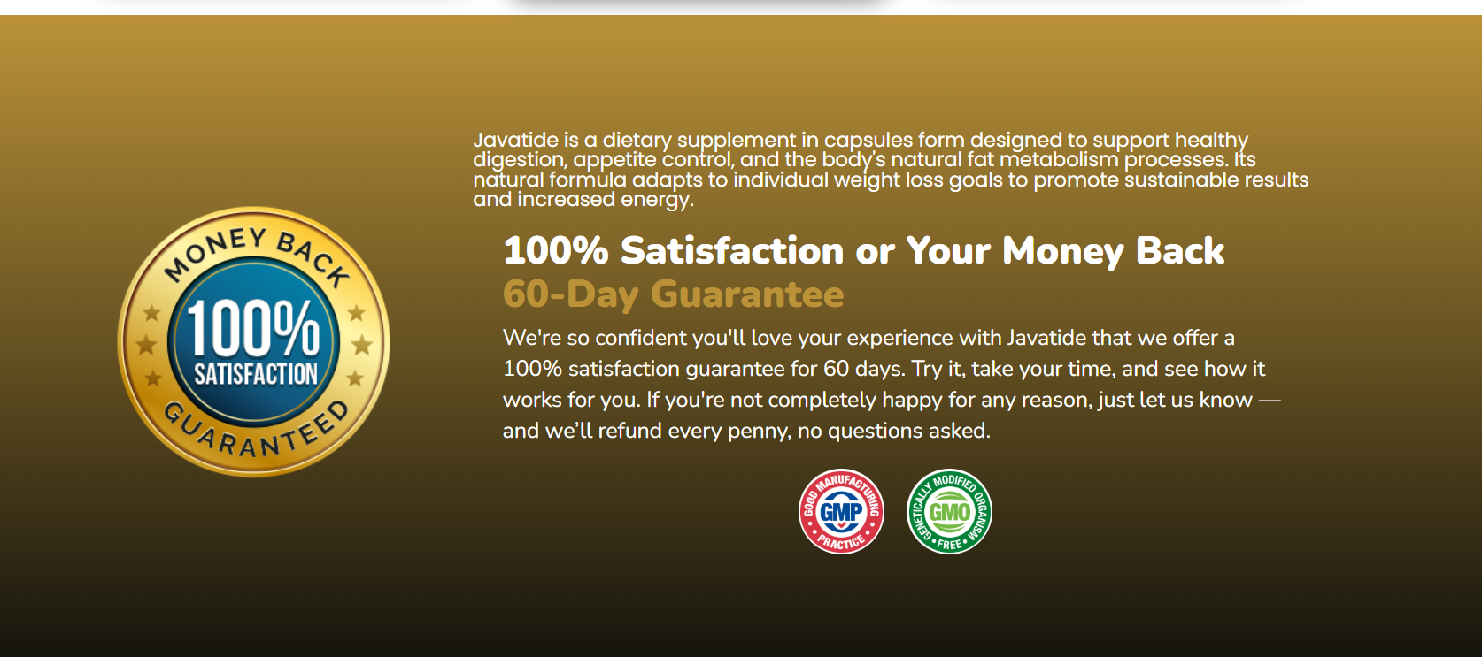 Javatide 60 day money back guarantee