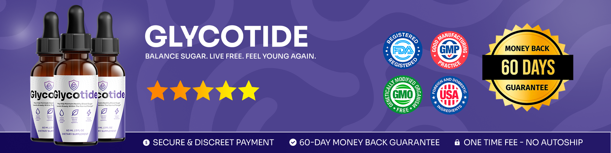 Glycotide label and guarantee visual