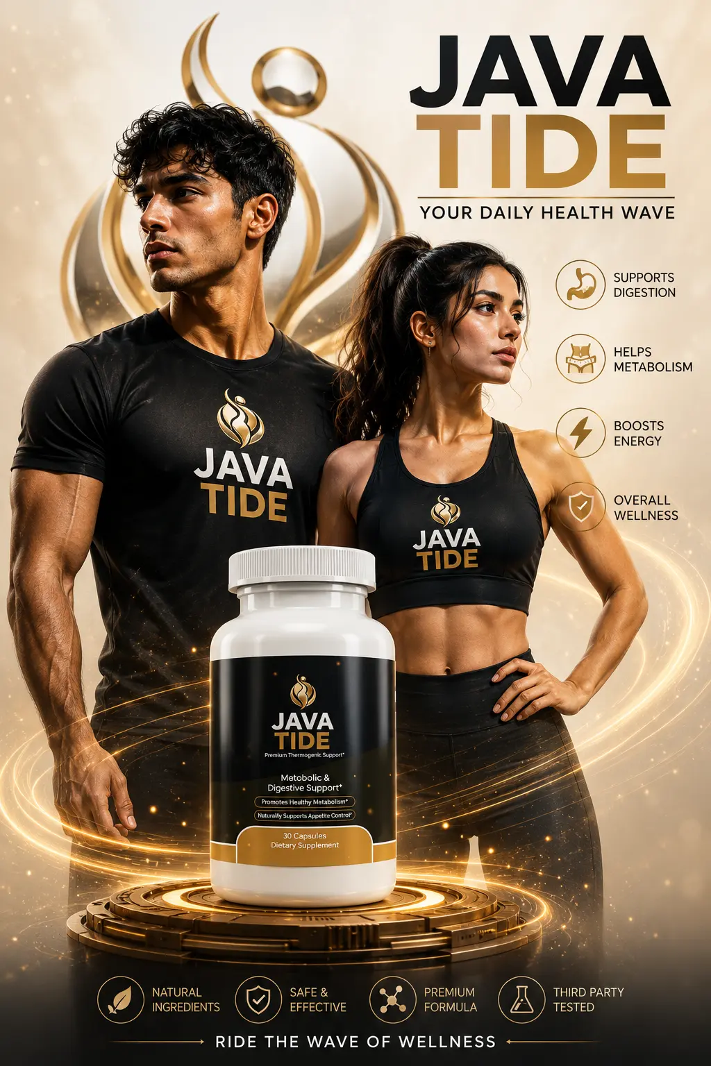 Javatide bottle and product box